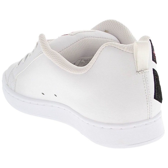 DC Shoe USA Court Graffik: Women White with Black Print (US Size 8, UK Size 6) - Picture 3 of 3